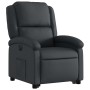 Sillón reclinable eléctrico elevable cuero auténtico negro en Sillones | Comprar online en Foru.es