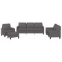 Juego de sofás con cojines 4 piezas cuero sintético gris de , Sofás - Ref: Foro24-3201405, Precio: 634,28 €, Descuento: %