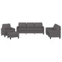 Juego de sofás con cojines 4 piezas cuero sintético gris de , Sofás - Ref: Foro24-3201405, Precio: 644,28 €, Descuento: %