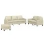 3-piece faux leather cream sofa set with cushions by , Sofas - Ref: Foro24-3201424, Price: 516,13 €, Discount: %