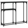 Black engineered wood console table 90x22.5x75 cm by , Side tables - Ref: Foro24-834090, Price: 42,64 €, Discount: %