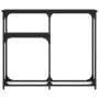 Black engineered wood console table 90x22.5x75 cm by , Side tables - Ref: Foro24-834090, Price: 42,64 €, Discount: %