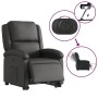 Sillón reclinable eléctrico elevable cuero auténtico negro en Sillones | Comprar online en Foru.es