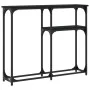 Black engineered wood console table 90x22.5x75 cm by , Side tables - Ref: Foro24-834090, Price: 42,64 €, Discount: %
