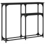 Mesa consola madera de ingeniería negra 90x22,5x75 cm de , Mesas auxiliares - Ref: Foro24-834090, Precio: 43,20 €, Descuento: %