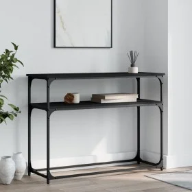 Mesa consola madera de ingeniería negra 100x35,5x75 cm de , Mesas auxiliares - Ref: Foro24-834065, Precio: 51,78 €, Descuento: %