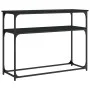 Mesa consola madera de ingeniería negra 100x35,5x75 cm de , Mesas auxiliares - Ref: Foro24-834065, Precio: 51,78 €, Descuento: %