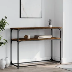 Mesa consola madera de ingeniería roble ahumado 100x35,5x75 cm de , Mesas auxiliares - Ref: Foro24-834067, Precio: 49,05 €, D...