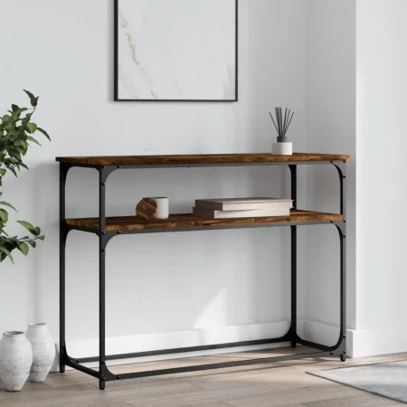 Konsolentisch Holzwerkstoff Eiche geräuchert 100x35,5x75 cm von , Seitentische - Ref: Foro24-834067, Preis: 49,05 €, Rabatt: %