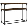 Mesa consola madera de ingeniería roble ahumado 100x35,5x75 cm de , Mesas auxiliares - Ref: Foro24-834067, Precio: 50,03 €, D...