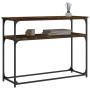 Mesa consola madera de ingeniería roble ahumado 100x35,5x75 cm de , Mesas auxiliares - Ref: Foro24-834067, Precio: 50,03 €, D...