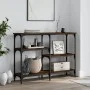 Mesa consola madera de ingeniería marrón roble 102x29x75 cm de , Mesas auxiliares - Ref: Foro24-834084, Precio: 56,57 €, Desc...