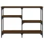 Mesa consola madera de ingeniería marrón roble 102x29x75 cm de , Mesas auxiliares - Ref: Foro24-834084, Precio: 56,57 €, Desc...