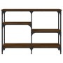 Mesa consola madera de ingeniería marrón roble 102x29x75 cm de , Mesas auxiliares - Ref: Foro24-834084, Precio: 57,28 €, Desc...