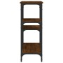 Mesa consola madera de ingeniería marrón roble 102x29x75 cm de , Mesas auxiliares - Ref: Foro24-834084, Precio: 57,28 €, Desc...