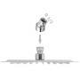 Cabezal de ducha cuadrado efecto lluvia acero inoxidable 20x20 de vidaXL, Cabezales de ducha - Ref: Foro24-142159, Precio: 20...