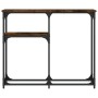 Mesa consola madera de ingeniería roble ahumado 90x22,5x75 cm de , Mesas auxiliares - Ref: Foro24-834092, Precio: 41,44 €, De...