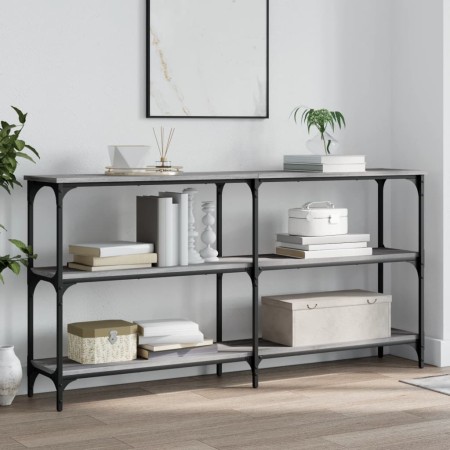 Mesa consola madera de ingeniería gris Sonoma 150x29x75 cm de , Mesas auxiliares - Ref: Foro24-834108, Precio: 83,41 €, Descu...