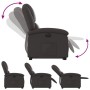 Sillón reclinable eléctrico pie cuero auténtico marrón oscuro en Sillones | Comprar online en Foru.es