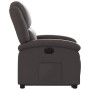 Sillón reclinable eléctrico pie cuero auténtico marrón oscuro en Sillones | Comprar online en Foru.es