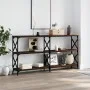 Mesa consola madera de ingeniería marrón roble 156x28x80,5 cm de , Mesas auxiliares - Ref: Foro24-835428, Precio: 63,33 €, De...