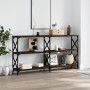 Mesa consola madera de ingeniería marrón roble 156x28x80,5 cm de , Mesas auxiliares - Ref: Foro24-835428, Precio: 80,11 €, De...