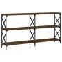 Mesa consola madera de ingeniería marrón roble 156x28x80,5 cm de , Mesas auxiliares - Ref: Foro24-835428, Precio: 63,33 €, De...