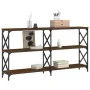 Mesa consola madera de ingeniería marrón roble 156x28x80,5 cm de , Mesas auxiliares - Ref: Foro24-835428, Precio: 63,33 €, De...