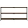 Mesa consola madera de ingeniería marrón roble 156x28x80,5 cm de , Mesas auxiliares - Ref: Foro24-835428, Precio: 63,33 €, De...