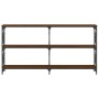 Mesa consola madera de ingeniería marrón roble 156x28x80,5 cm de , Mesas auxiliares - Ref: Foro24-835428, Precio: 80,11 €, De...