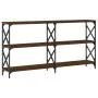 Mesa consola madera de ingeniería marrón roble 156x28x80,5 cm de , Mesas auxiliares - Ref: Foro24-835428, Precio: 63,33 €, De...