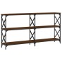 Mesa consola madera de ingeniería marrón roble 156x28x80,5 cm de , Mesas auxiliares - Ref: Foro24-835428, Precio: 80,11 €, De...