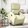 Sillón reclinable eléctrico elevable cuero auténtico crema en Sillones | Comprar online en Foru.es