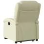 Sillón reclinable eléctrico elevable cuero auténtico crema en Sillones | Comprar online en Foru.es