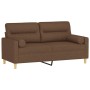 Sofá de 2 plazas con cojines tela marrón 140 cm de , Sofás - Ref: Foro24-3200824, Precio: 225,83 €, Descuento: %