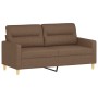 Sofá de 2 plazas con cojines tela marrón 140 cm de , Sofás - Ref: Foro24-3200824, Precio: 225,83 €, Descuento: %