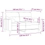 Sofá de 2 plazas con cojines tela marrón 140 cm de , Sofás - Ref: Foro24-3200824, Precio: 225,83 €, Descuento: %