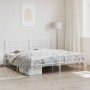 Estructura cama metal con cabecero y pie cama blanco 183x213 cm de , Camas y somieres - Ref: Foro24-355339, Precio: 134,08 €,...