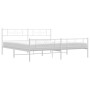 Estructura cama metal con cabecero y pie cama blanco 183x213 cm de , Camas y somieres - Ref: Foro24-355339, Precio: 134,08 €,...