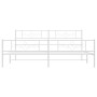 Estructura cama metal con cabecero y pie cama blanco 183x213 cm de , Camas y somieres - Ref: Foro24-355339, Precio: 134,08 €,...
