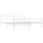 Estructura cama metal con cabecero y pie cama blanco 183x213 cm de , Camas y somieres - Ref: Foro24-355339, Precio: 134,08 €,...