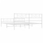 Estructura cama metal con cabecero y pie cama blanco 183x213 cm de , Camas y somieres - Ref: Foro24-355339, Precio: 134,08 €,...