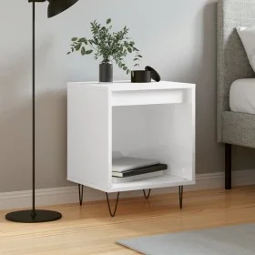 Mesita de noche madera de ingeniería blanco brillo 40x35x50 cm de , Mesitas de noche - Ref: Foro24-830720, Precio: 37,17 €, D...