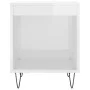 Mesita de noche madera de ingeniería blanco brillo 40x35x50 cm de , Mesitas de noche - Ref: Foro24-830720, Precio: 37,17 €, D...