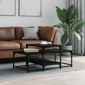 Mesa de centro madera de ingeniería negro 102x60x45 cm by , Coffee table - Ref: Foro24-835314, Price: 46,32 €, Discount: %