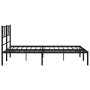 Estructura de cama con cabecero metal negro 120x200 cm de , Camas y somieres - Ref: Foro24-372177, Precio: 92,14 €, Descuento: %