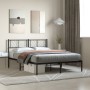 Estructura de cama con cabecero metal negro 140x200 cm de , Camas y somieres - Ref: Foro24-372180, Precio: 95,52 €, Descuento: %