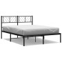 Estructura de cama con cabecero metal negro 140x200 cm de , Camas y somieres - Ref: Foro24-372180, Precio: 95,52 €, Descuento: %