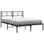 Estructura de cama con cabecero metal negro 140x200 cm de , Camas y somieres - Ref: Foro24-372180, Precio: 95,52 €, Descuento: %