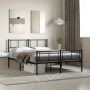 Estructura de cama con cabecero y pie metal negro 120x190 cm de , Camas y somieres - Ref: Foro24-372194, Precio: 96,97 €, Des...